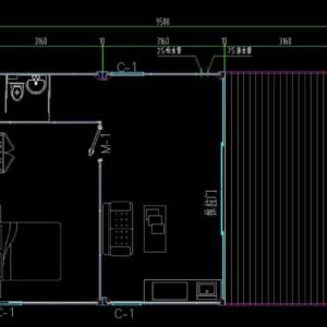 MOB TIMBERCREST first floor plan – bedroom, bathroom, living area and private rooftop terrace